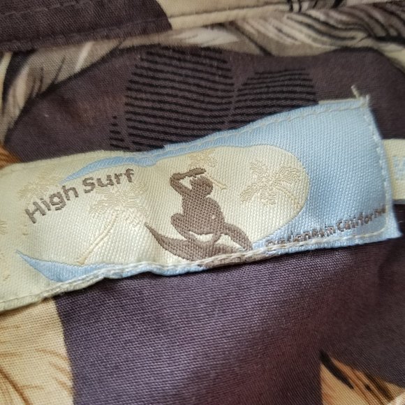 High Surf Mens Medium Multi-Colored Short Sleeve Button Up Hawaiian Floral Shirt - Picture 2 of 8